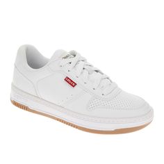 Don’t limit your bold style and fashion sense to special occasions or important days at work, take your casual days to a new level with these Levi’s lowtop sneakers. The crisp, multi-textured materials, clean lines, and iconic vintage-inspired design all create a look that complement any outfit. Levis Shoes, Shoe Warehouse, Closed Toe Shoes, Bold Style, Round Toe Heels, Vintage Inspired Design, Casual Lace, Bold Fashion, Synthetic Leather