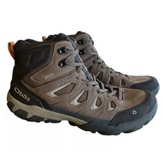 Brand New, Comes With Box Rugged Waterproof Boots With Round Toe For Climbing, Hiking Boots With Reinforced Toe For Climbing, Reinforced Toe Hiking Boots For Climbing, Brown Hiking Boots With Abzorb Midsole For Outdoor, Climbing Boots With Vibram Sole And Round Toe, Rugged Leather Climbing Boots, Rugged Round Toe Climbing Boots, Brown Hiking Boots With Abzorb Midsole And Round Toe, Leather Sneakers For Climbing With Round Toe