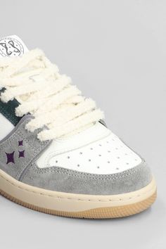 Egg Rocket Sneakers in grey suede and leather, round toe, laces, logo on upper tongue, perforated upper toe, side leather logo , suede details, rubber sole, 100% leather, Made in Italy Zegna Shoes, Burberry Hat, Saint Laurent Shoes, Grey Suede, Gorgeous Bags, Leather Logo, Engineered Garments, Gray Suede, Luxury Boutique