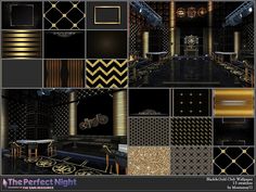 the perfect night gold and black wallpaper collection