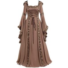 PRICES MAY VARY. Medieval Costume Dress womens Gothic Steampunk Renaissance dress with sleeves casual for weddings plus size long knee length pockets boho long maxi wedding work church Victorian Cosplaydenim linen flowy sleeved formal guest Medieval Costume Dress semi formal Gothic Steampunk Renaissance dress for women emerald green sparkle long plus wedding guest 3/4 size halloween with sleeves western petite fall pockets gold sexy black blue sized evening Victorian Cosplaysleeved skirt split M Costume Viking, Gaun Abad Pertengahan, Gothic Cosplay, Vestidos Retro, Fest Outfits, Long Gown Dress, Medieval Dress, Hooded Dress, Victoria Dress