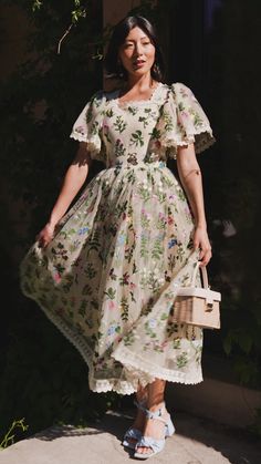 Gardenia Dress | JessaKae Feminine Floral Embroidered Dress For Garden Party, Spring Lace Embroidered Floral Dress, Feminine Spring Lace Embroidered Dress, Spring Floral Print Lace Embroidered Dress, Beige Floral Embroidered Dress For Garden Party, Beige Floral Embroidery Dress For Garden Party, Feminine Embroidered Midi Dress For Garden Party, Embroidered Floral Midi Dress For Garden Party, Floral Print Short Sleeve Embroidered Dress For Garden Party