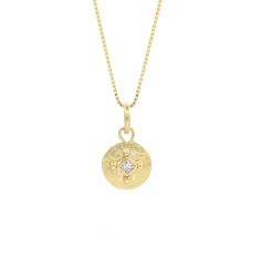 7mm circle, 0.07ct diamond, 18" .55 box chain Commitment Rings, Gold Coin Necklace, Coin Necklace, Gold Coins, Box Chain, Earring Necklace, Ring Necklace, Jewelry Care, Ring Shopping