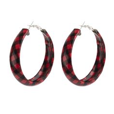 PRICES MAY VARY. 【Material】We choose high quality Environmentally Friendly & Hypoallergenic material to protect you skin very well. Design】:The hoop dangle earrings are designed with plaid pattern, come with vivid colors, easy to attract other's attention, can match your skirt, sweater or other types of clothes The diameter of the Matte earrings is about 1.6 inches (4cm),the diameter of plaid earrings is about 4.5cm(1.77inch).Smooth to the touch. They dress up any outfit and are so lightweight. Leather Hoop Earrings, Hoops Jewelry, Retro Accessories, Valentines Day Presents, Light Weight Jewelry, Earrings Hoops, Holiday Jewelry, Holiday Wedding, Stylish Jewelry