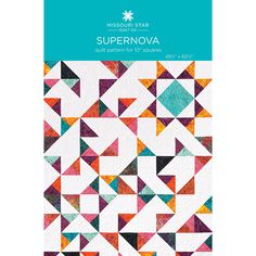 the book cover for missoui star's supernova, featuring colorful triangles