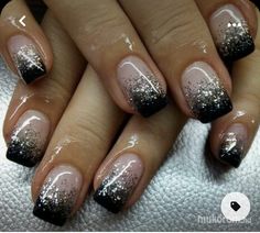 French Dip Nails With Design, Dipped Powder Nails Ideas, Powder Dip Nails, Dip Nails, Smink Inspiration, Sparkle Nails, Short Acrylic Nails Designs, Get Nails, Nail Designs Glitter