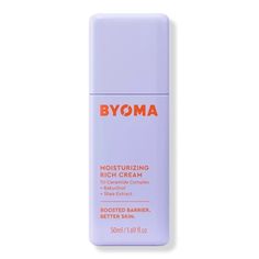 Byoma's Deeply Moisturizing Rich Cream Melts Into Skin To Intensely Hydrate + Improve Texture For Plump, Supple Results + A Stronger Skin Barrier. Vegan Clean Ingredients Cruelty Free Sustainable Packaging Brand Byoma Moisturizing, Byoma Skincare, Vegan Clean, Glow Skin, Daily Moisturizer