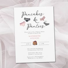 a wedding card with lingeries on it