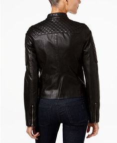 Levi's Biker Jacket & Reviews - Jackets & Blazers - Women - Macy's Black Quilted Biker Jacket For Fall, Levi's Biker Leather Jacket, Levi's Biker Outerwear For Winter, Levi's Biker Style Winter Outerwear, Levi's Fitted Biker Outerwear, Levi's Fitted Leather Jacket, Levi's Biker Leather Jacket For Winter, Levi's Biker Outerwear With Zipper Closure, Levi's Biker Jacket For Fall