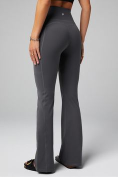 Oasis PureLuxe High-Waisted Kick Flare Fabletics Midnight female Activewear >> Womens >> Bottoms >> Pants & Joggers >> Joggers PureLuxe regular Yoga and Studio 4-Way Stretch/Moisture-Wicking/UPF Protection Female Activewear, Soft Pants, Kick Flares, Flare Leggings, Eco Fashion, Sweat Pants, Range Of Motion, Workout Wear, Active Wear For Women