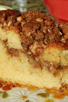 a close up of a piece of cake on a plate