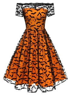 1950s Halloween, Fashion Costume Halloween, Halloween Mode, Standard Dress, Clothing Design, Halloween Fashion, Halloween Dress, Halloween Outfits, Swing Dress