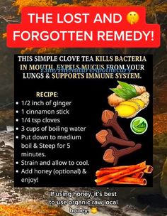 Clove Tea, Medical Herbs, Healing Tea, Food Health Benefits