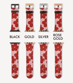 Ready to turn heads and make a statement? Our Scarlet Daisy watch band for Apple Watch is all about that bold spirit!The sleek design adds the perfect touch of elegance to your look, making you stand out from the crowd. It's like a little nudge to ignite your inner spark and chase your dreams without fear. So, why not grab life by the petals with this strikingly beautiful Apple Watch Band? Carpe diem, baby – let's make every moment count and show 'em what you've got! Small Watch, Apple Watch Faces, Chase Your Dreams, The A Team, Apple Watch Band, Rose Gold Color, Color Textures, Apple Watch Series, Uv Printing