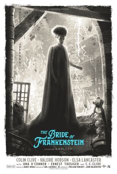 the bride of frankensheim poster with an image of a woman standing in front of a