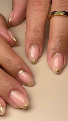 Hoco Nails, Golden Nails, Milky Nails, Nagellack Trends, Formal Nails, Nagel Tips, Casual Nails, Short Acrylic Nails Designs, Neutral Nails