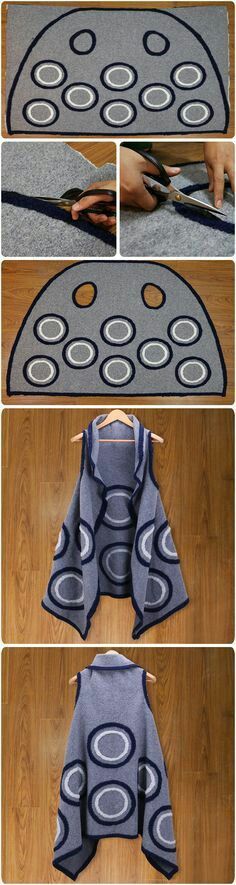 the instructions for making an apron with circles on it