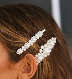 Faux Pearl Beaded Hinge Barrette Hair Clip Perfect final touch of glam for any outfit Each purchase will include one single hair clip featuring: Faux pearls adorning the top of the hair clip 2 style options: 3 pearl flowers // 4 pearl flowers As this item is handmade, please allow for small variations in design. Shipping: Shipping within the UK: up to 2 working days, tracked and signed-for Europe continent countries: up to 7 working days, with tracking and signature Rest of the world: up to 9 wo Pearl Hair Clips, Pearl Barrette, Europe Continent, Beaded Hair Clips, Pearl Flowers, Metal Slide, Party Bachelorette, Pearl Hair Clip, Hair Beads