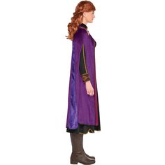 Adult Act 2 Anna Costume - Frozen 2 | Party City Dress With Gold Details, Anna Frozen Costume, Adult Disney Costumes, Frozen Costume Adult, Black Swan Costume, Anna Costume, Poison Ivy Costumes, Scary Christmas, Tinker Bell Costume