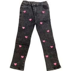 Grey wash jeans covered in embroidered hearts! -true to size -machine washable | Lola + The Boys | Candy Heart Jeans, (Black, Size 10Y) | Maisonette collects the best children’s products from around the world (unlike Zulily, Etsy, The Tot, Farfetch Kids, Childrensalon, Crate and Kids, Kohls, Wayfair, Buy Buy Baby, Nordstroms, Mini Boden, J.Crew Factory, or PotteryBarn Kids), creating a curated shopping experience for you. Think of us as your shortcut to fashion for litte ones! Heart Jeans, Faux Fur Parka, Embroidered Hearts, Heart Cardigan, Striped Sneakers, Embroidered Heart, Buy Buy, Buy Buy Baby, Grey Wash