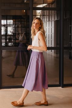 Blush pink simple linen maxi pleated skirt with pockets perfect for the summer season D E S C R I P T I O N - Half-circle cut - An elastic waistband (medium high-waist) - Pockets in side seams - Midi length D E T A I L S - Sizes: XS - XXL - 100% European soft and washed linen fabric (weight 206 g/m² | 6.49 oz/yd²). Fabric is woven according to universally accepted quality requirements, which correspond to EUROPEAN FLAX® and OEKO-TEX® Standard 100 certified. D E L I V E R Y  I already have the ordered product in my storage, it will be prepared for delivery in 1-3 working days from processing the payment If you have some other questions or wishes - do not hesitate to contact me in convo. I will do our best to fulfill your requests! Kindly yours, Regina Back to my shop - www.etsy.com/shop/Glo Pink Linen Skirt, Feminine Pleated Waist Bottoms For Summer, Feminine Bottoms With Pleated Waist For Summer, Feminine Summer Bottoms With Pleated Waist, Summer Feminine Bottoms With Pleated Waist, Spring A-line Maxi Skirt With Pleated Hem, Feminine Flowy Pleated Skirt For Summer, Feminine Wide Leg Maxi Skirt For Summer, Feminine Relaxed Pleated Skirt For Summer