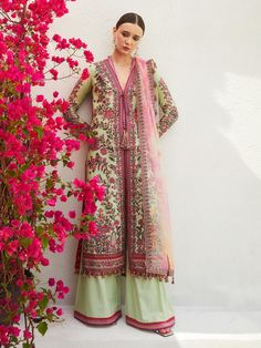 Brand: Hussain ReharProduct Code: Hussain Rehar-EIRACollection: Hussain Rehar Eid Luxury Lawn Unstitched Summer CollectionFabric: Lawn DESIGN DETAILS: DISCLAIMER:* Lining, Laces, and Tassels are not included in unstitched variants.* Embellishment items in stitched outfits are subject to market availability.* The actual colors of the outfit may vary from the colors being displayed on your device. CARE INSTRUCTIONS: Extra Fabric Has Been Used For Shoot Original Color May Vary Slightly From The Picture Dry Clean Recommended Iron The Clothes At Moderate Temperature Do Not Use Bleach, Or Stain Removing Chemicals Damp Fabric Should Not Be Exposed To Sunlight Hussain Rehar Eid Luxury Lawn Unstitched Summer Collection Authenticity Guaranteed – 100% Original Brand. 3 Days Return Policy T&C apply. I Hussain Rehar, Dupatta Border, Side Extension, Wedding Dresses Indian, Lawn Design, Pakistani Designer Clothes, Salwar Dress, Dress Salwar Kameez, Printed Dupatta