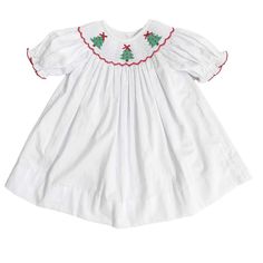 PRE-ORDER - SHIPPING IN NOVEMBER. ESTIMATE DELIVERY DATE PLEASE READ: If you are ordering in stock items along with PRE-ORDER items, they will ship on the PRE-ORDER listing date. If you need the in stock item earlier, please place a separate order.  A sweet winter themed pattern of bows, wreaths, and trees with pink smocking and white satin bows to top off this holiday season's outfit! Clothing Care Instructions: Machine wash gentle. Do not bleach. Tumble dry delicate at low heat. Iron at medium.  Follow us on Instagram @thelillieandlilahshop for shop discounts and updates! White Smocked Dress, Classic Christmas Tree, Smocked Dress, How Big Is Baby, Baby Sister, Gender Neutral Baby Clothes, Clothing Care, Shirt Sale, Smocking