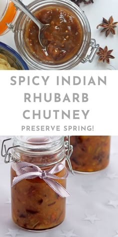 Rhubarb Chutney, Tangy Bbq Sauce, Chutney Recipe, Chutney Recipes, Indian Spices, Jam Recipes, Great Food, Canning Recipes