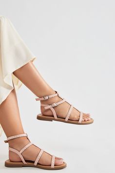 Available In Blush And Tan. Flat Sandals Hardware Detail Round Toe Flat Heel Imported | Replacing You Flat Sandals in Blush Pink size 6.5 by Fashion Nova Summer Blush Sandals For Beach, Blush Ankle Strap Sandals For Spring, Service Women, Swim Shoes, Matching Dresses, New Shop, Flat Sandals, Blush Pink, Clothes For Sale