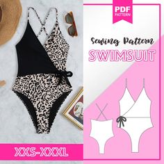 Swimsuit pattern for women.  Size's XXS|XS|S|M|L|XL|XXL|XXXL.  This is a pattern in A4 and Letter format for printing on a printer. Attention! You must have sewing experience. This pattern is sold without sewing instructions.   For a visual demonstration of the model, we used a photo from the Internet and do not claim its authorship. The exact image of the model is shown in the technical drawing. Model visualization is based on professional internet photos, allowing you to envision the perfect r Swimsuit Pattern Sewing, Drawing Model, Swimsuit Pattern, Sewing Instructions, Women Swimsuit, Letter Format, Pattern Sewing, Swim Suits, Technical Drawing