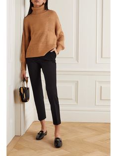 JOSEPH Coleman gabardine slim-leg pants | NET-A-PORTER Fall Brunette, Medium Highlights, Stile Casual Chic, Highlights Color, Work Outfits Women, Work Wardrobe, 가을 패션