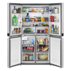 4 Door Fridge, Grocery Organization, 4 Door Refrigerator, Dishwasher Sizes, Counter Depth French Door Refrigerator, Steel Counter, Self Cleaning Ovens, Fridge Top, Counter Depth Refrigerator