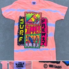 Vintage Surf Summer Frenzy Geometric Neon Graphic Tee Tie Dye T Shirt Size M | eBay Summer Surf, Vintage Surf, Graphic Tees Vintage, Windsurfing, Concert Tees, Vintage Graphic, Tie Dye T Shirts, Crew Neck Shirt, Vintage Graphics