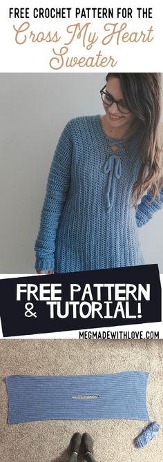 the free crochet pattern for this sweater is easy to make