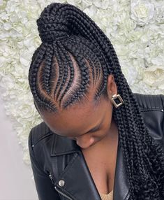 Wrapped Around Braided Pony Feedin Braid Ponytails, Braided Pony, Braided Hairdo, Box Braids Hairstyles For Black Women, Afrikaanse Mode