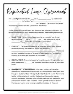 a residential lease agreement is shown in this document, it shows the intent for an apartment purchase