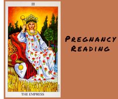 a tarot card with an image of a woman sitting on a chair