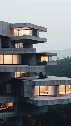 an image of a building that looks like it is made out of concrete