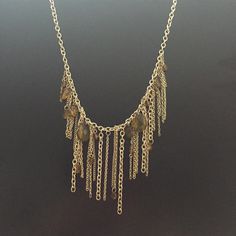 Express Gold Chain Fringe Necklace With Neutral Bead Accents. Chain Fringe, Fringe Necklace, Hammered Gold, Handmade Wire Jewelry, Handmade Wire, Gift Jewelry, Bead Designs, Diy Jewellery, Wire Jewelry