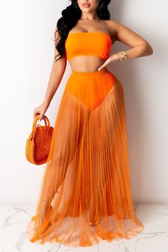 Sexy Solid Mesh Swimwears Cover Up Mesh Swimwear, Fabulous Style, High Waisted Maxi Skirt, Pleated Long Skirt, Chiffon Fashion, Perfect Prom Dress, Pleated Maxi Skirt, Swimwear Cover, Beach Dresses