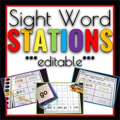 sight word stations for the classroom