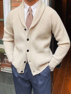 Preppy Mens Fashion, Pocket Cardigan, Mens Cardigan, Men Fashion Casual Outfits, Looks Style, Men Clothing, Long Cardigan, Winter Wear, Autumn And Winter