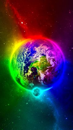 an image of the earth in different colors