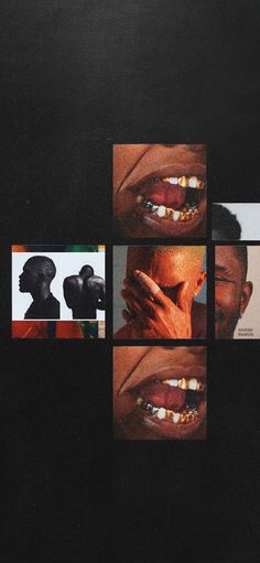 four different images of people with teeth on them