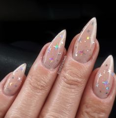 Silver Starry Sky – MagpieBeautyUSA Colorful Nails, Her Nails, Disney Nails, Get Nails, Star Nails, Holographic Nails, Funky Nails, Nail Art Inspiration, Chic Nails