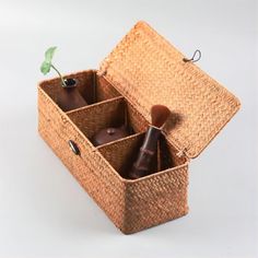 The storage basket is made of 100% natural handwoven seagrass, insert metal frame for firm and keep shape; designed with lid for storage; 3 compartments for organizing. Package include one seagrass basket: 16.5inch/42cm L x 5.5inch/14cm W x 5.5inch/14cm H. Great for tabletop or shelf organize small stuff like keys, cosmetics or put in wardrobe drawer for storing underwear or socks; Also could be used in washroom to organize. Can used as storage bins, hamper baskets, shelf organizer boxes, storag Toilet Roll Storage, Hamper Baskets, Roll Storage, Basket With Lid, Wardrobe Drawers, Hamper Basket, Seagrass Basket, Bidet Toilet, Outdoor Storage Sheds