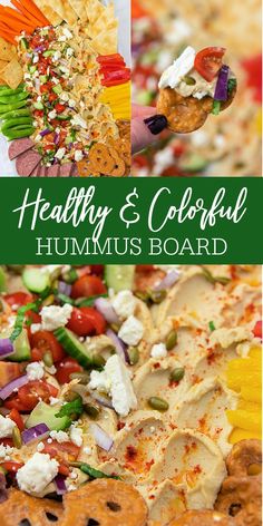 Healthy & Colorful Hummus Board Appetizer Idea! Hummus Tray Ideas Appetizers, Charcuterie Board Hummus, Hummus Dip Platter, Greek Hummus Board, Hummus Boards Ideas, Hummus With Veggies, Hummus Platter Presentation, Hummus Presentation