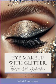 Glitter eye makeup is a fantastic way to add sparkle and glamour to your look. By following these tips for safe application, you can enjoy the beauty of glitter without compromising your eye health.Remember to choose cosmetic-grade glitter, use the right adhesives, and follow a gentle removal process to keep your eyes safe and your makeup flawless.Experiment with different looks and have fun with your glitter eye makeup.Whether you're going for a subtle shimmer or a bold statement... Eye Makeup With Glitter, Makeup With Glitter, Silver Glitter Eye Makeup, Makeup Flawless, Using Concealer, Glitter Smokey Eye, Glitter Tips, How To Make Glitter