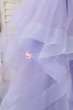 Fashion Lavender Layered V-neck A-line Spaghetti Strap Tulle Prom Dress - Lunss Couture Flounced Skirt, Tulle Prom Dress, Layered Skirt, Tulle Dress, One Shoulder Wedding Dress, Prom Dress, Long Dress, Spaghetti Strap, Spaghetti