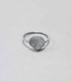 Seashell ring, scallop shell sterling silver, summer beach jewellery, gift for her, stacking ring, boho surfer gift Scallop Seashell, Seashell Ring, Beach Rings, Souvenir Jewelry, Beach Jewellery, Architectural Jewelry, Summer Beach Jewelry, Coquille Saint Jacques, Gifts For Surfers